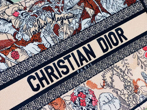 Dior Book Tote M1296 Medium Latte Multicolor Dior Jardin d'Hiver Embroidery M0087 - Default Title - View 6