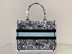 Dior Book Tote M1296 Medium Latte Multicolor Dior Jardin d'Hiver Embroidery M0089 - Default Title - View 4