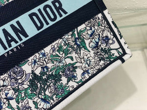 Dior Book Tote M1296 Medium Latte Multicolor Dior Jardin d'Hiver Embroidery M0089 - Default Title - View 6