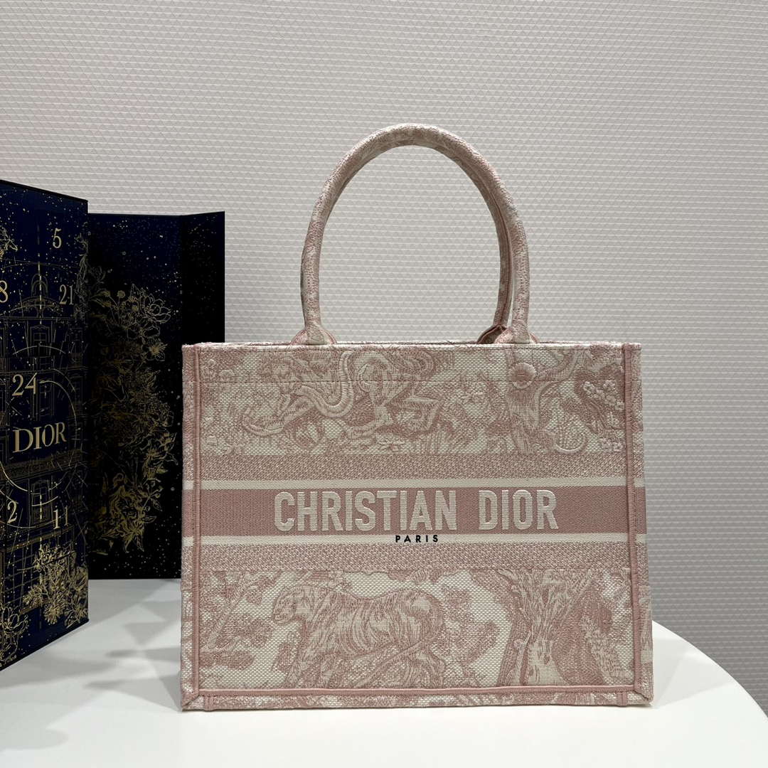Dior Book Tote M1296 Medium Toile de Jouy Embroidery M0074 - Default Title - View 1