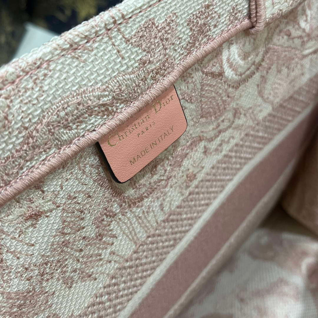 Dior Book Tote M1296 Medium Toile de Jouy Embroidery M0074