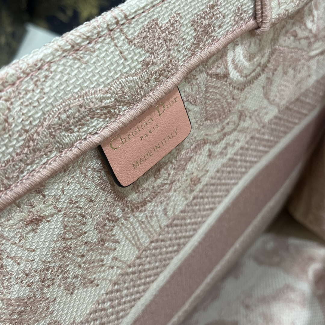 Dior Book Tote M1296 Medium Toile de Jouy Embroidery M0074