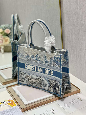 Dior Book Tote M1296 Medium Toile de Jouy Embroidery M0075 - Default Title - View 3