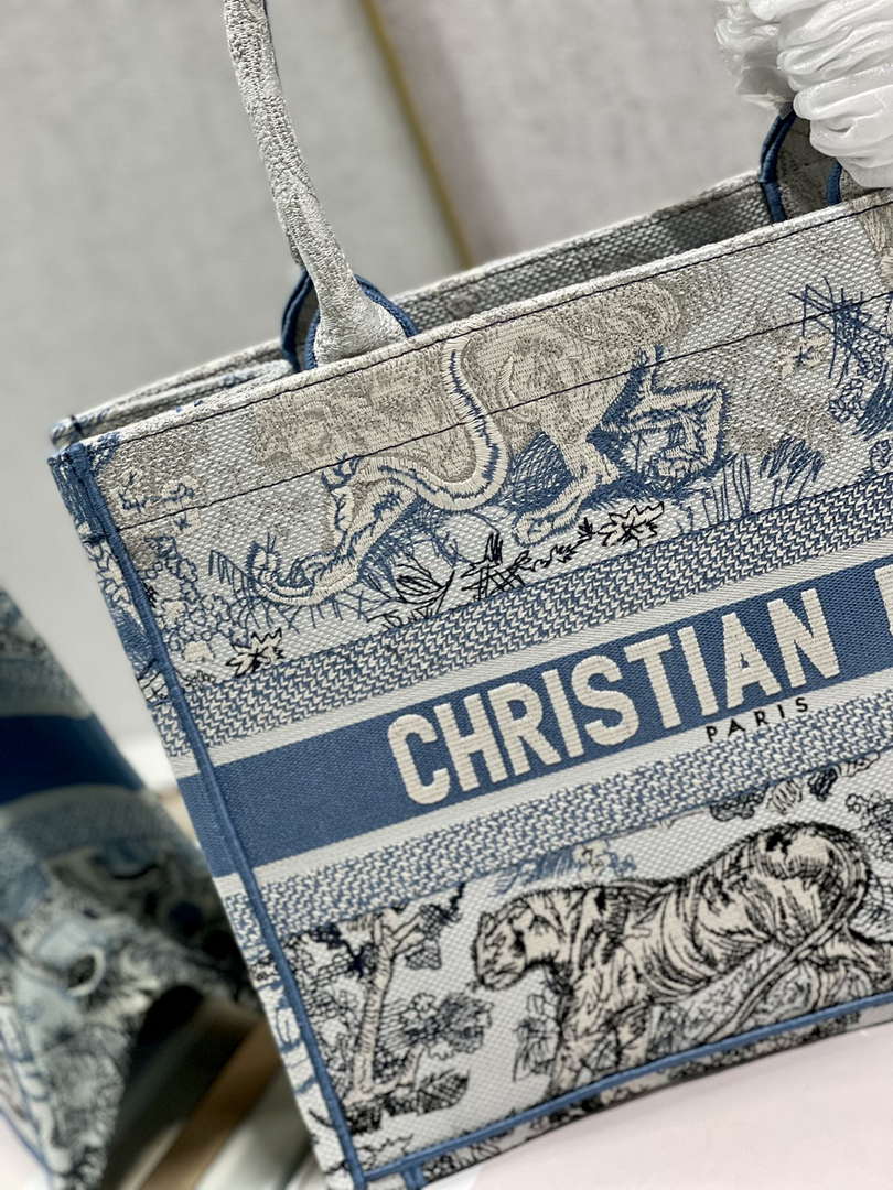 Dior Book Tote M1296 Medium Toile de Jouy Embroidery M0075 - Default Title - View 4