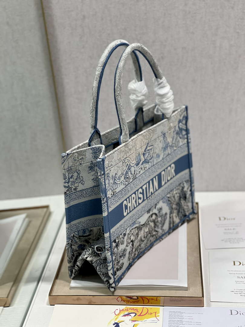 Dior Book Tote M1296 Medium Toile de Jouy Embroidery M0075 - Default Title - View 5