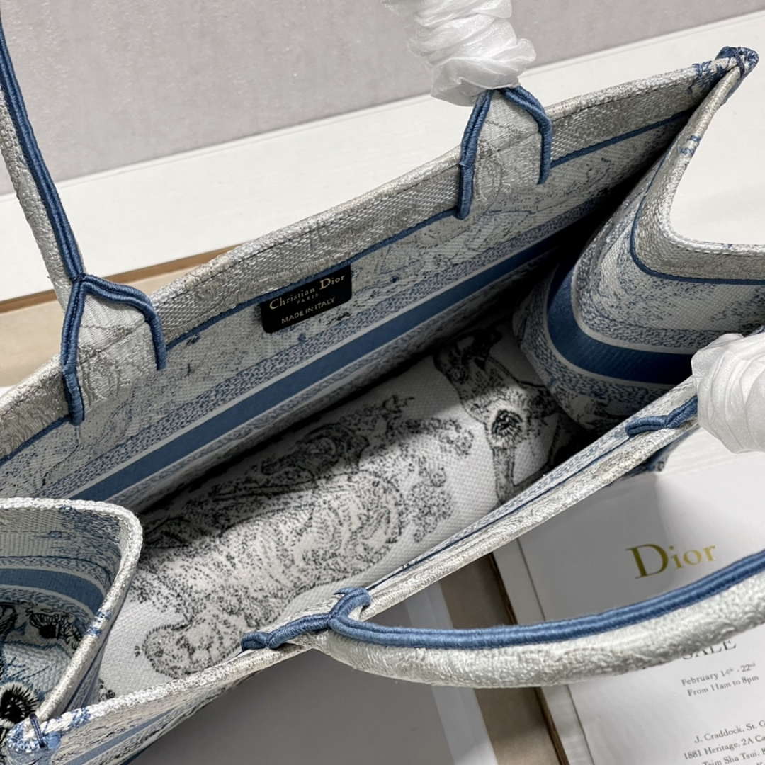 Dior Book Tote M1296 Medium Toile de Jouy Embroidery M0075 - Default Title - View 6