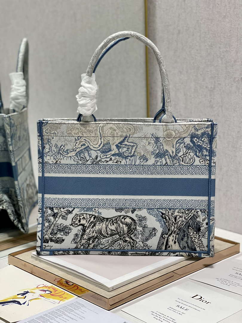 Dior Book Tote M1296 Medium Toile de Jouy Embroidery M0075 - Default Title - View 8