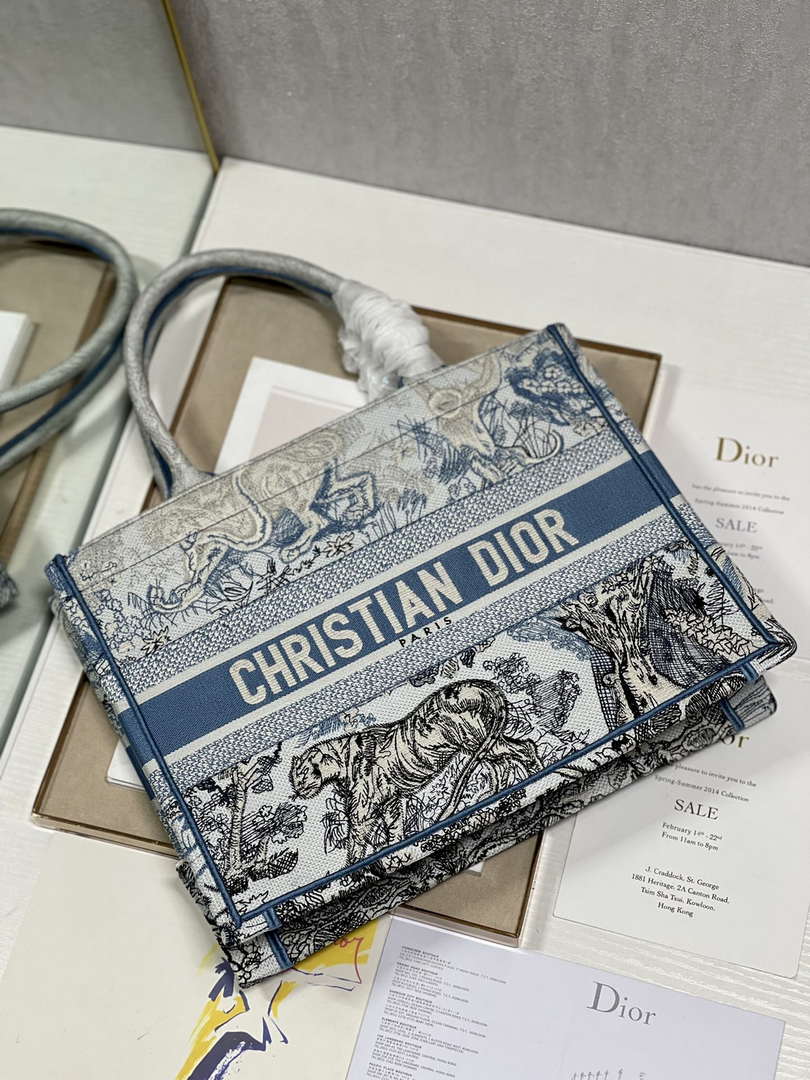 Dior Book Tote M1296 Medium Toile de Jouy Embroidery M0075 - Default Title - View 9