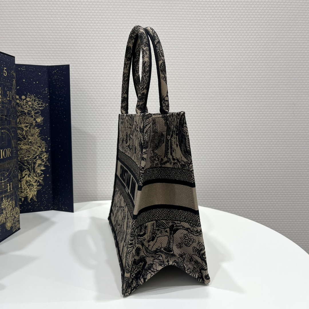Dior Book Tote M1296 Medium Toile de Jouy Embroidery M0077 - Default Title - View 5