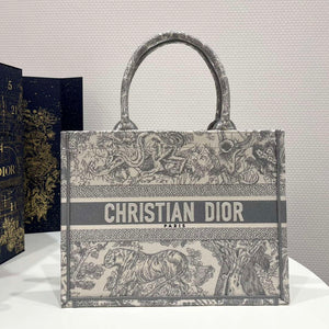 Dior Book Tote M1296 Medium Toile de Jouy Embroidery M0078 - Default Title - View 1