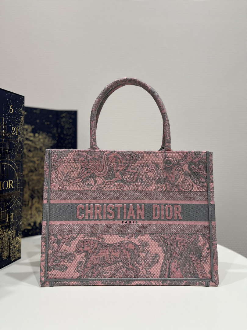 Dior Book Tote M1296 Medium Toile de Jouy Embroidery M0079 - Default Title - View 1