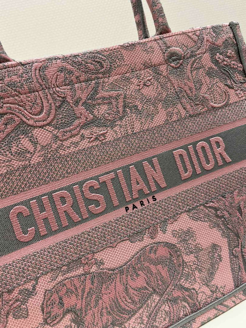 Dior Book Tote M1296 Medium Toile de Jouy Embroidery M0079