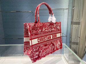 Dior Book Tote M1296 Medium Toile de Jouy Embroidery M0081 - Default Title - View 3