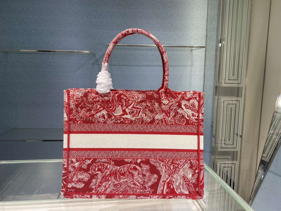 Dior Book Tote M1296 Medium Toile de Jouy Embroidery M0081 - Default Title - View 4