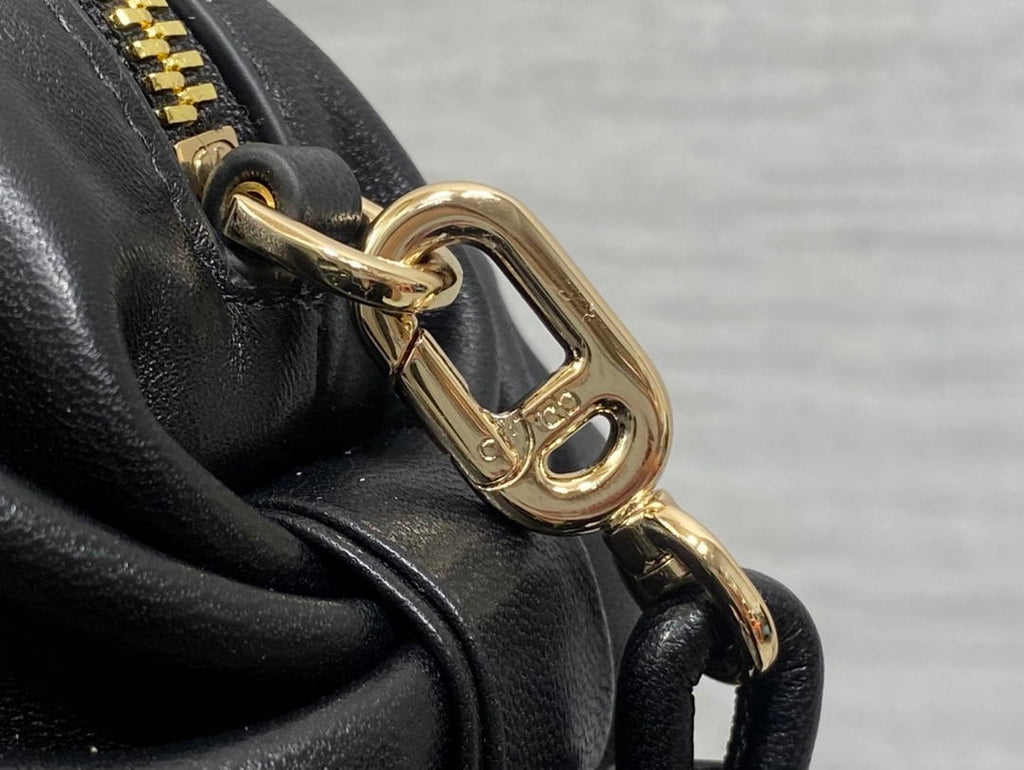 Dior Bow Pouch Black Supple Lambskin S3900