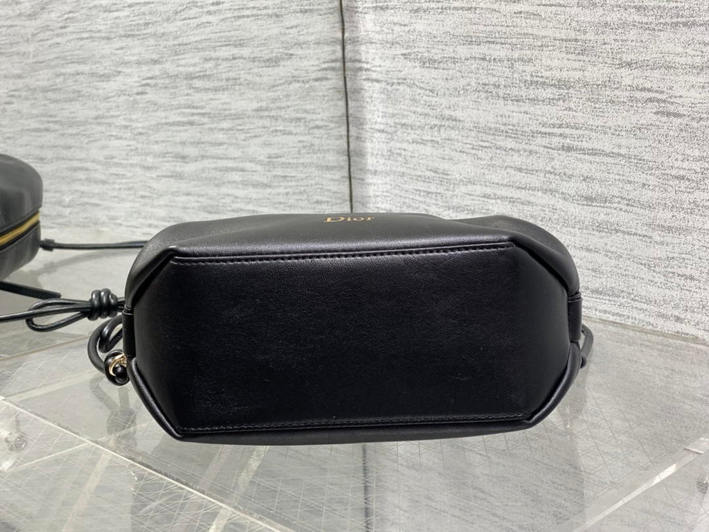 Dior Bow Pouch Black Supple Lambskin S3900