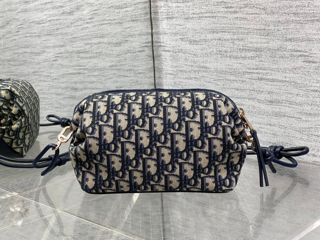 Dior Bow Pouch Blue Dior Oblique Jacquard S3900OTZQ_M928