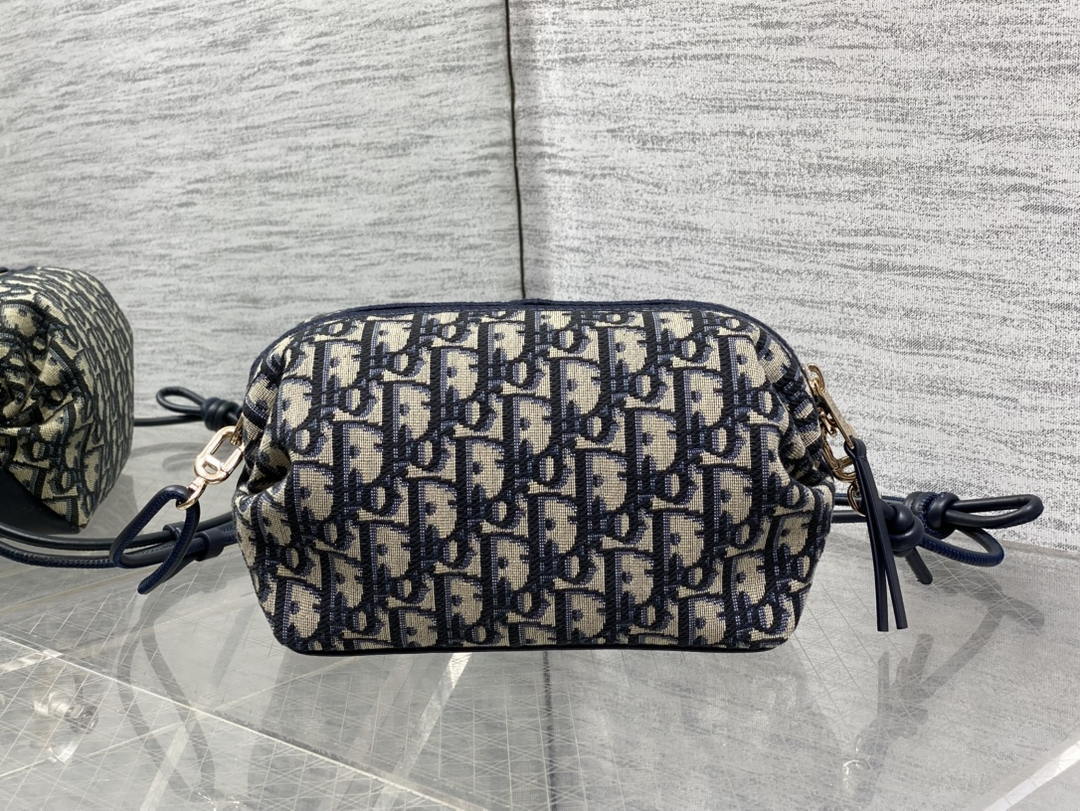 Dior Bow Pouch Blue Dior Oblique Jacquard S3900OTZQ_M928