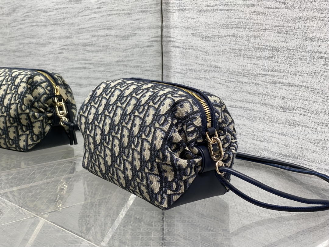 Dior Bow Pouch Blue Dior Oblique Jacquard S3900OTZQ_M928