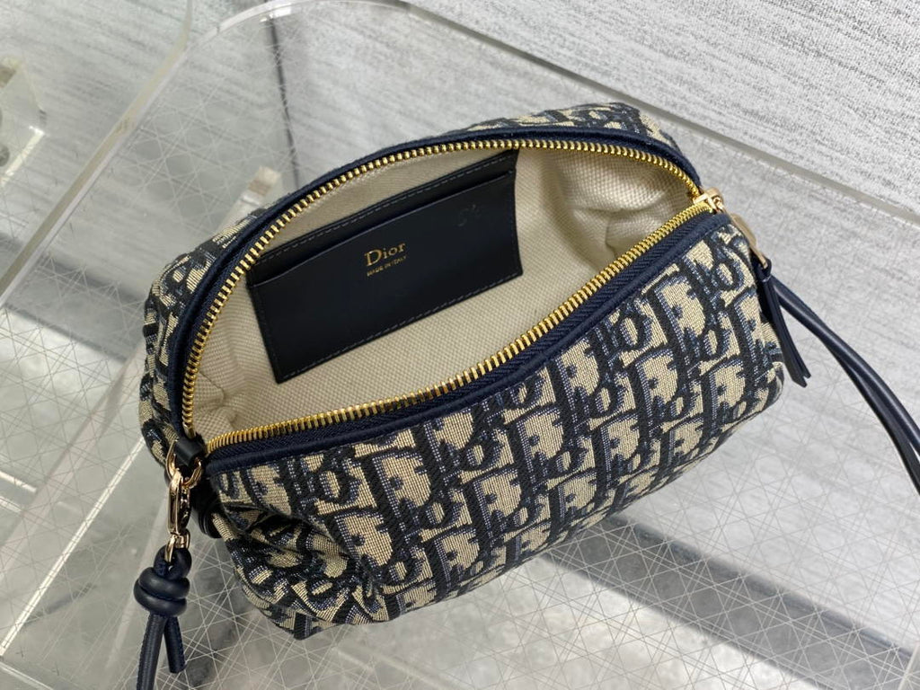 Dior Bow Pouch Blue Dior Oblique Jacquard S3900OTZQ_M928
