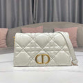Dior S5135 Caro Macrocannage Pouch Latte Quilted Macrocannage Calfskin - Default Title - View 1