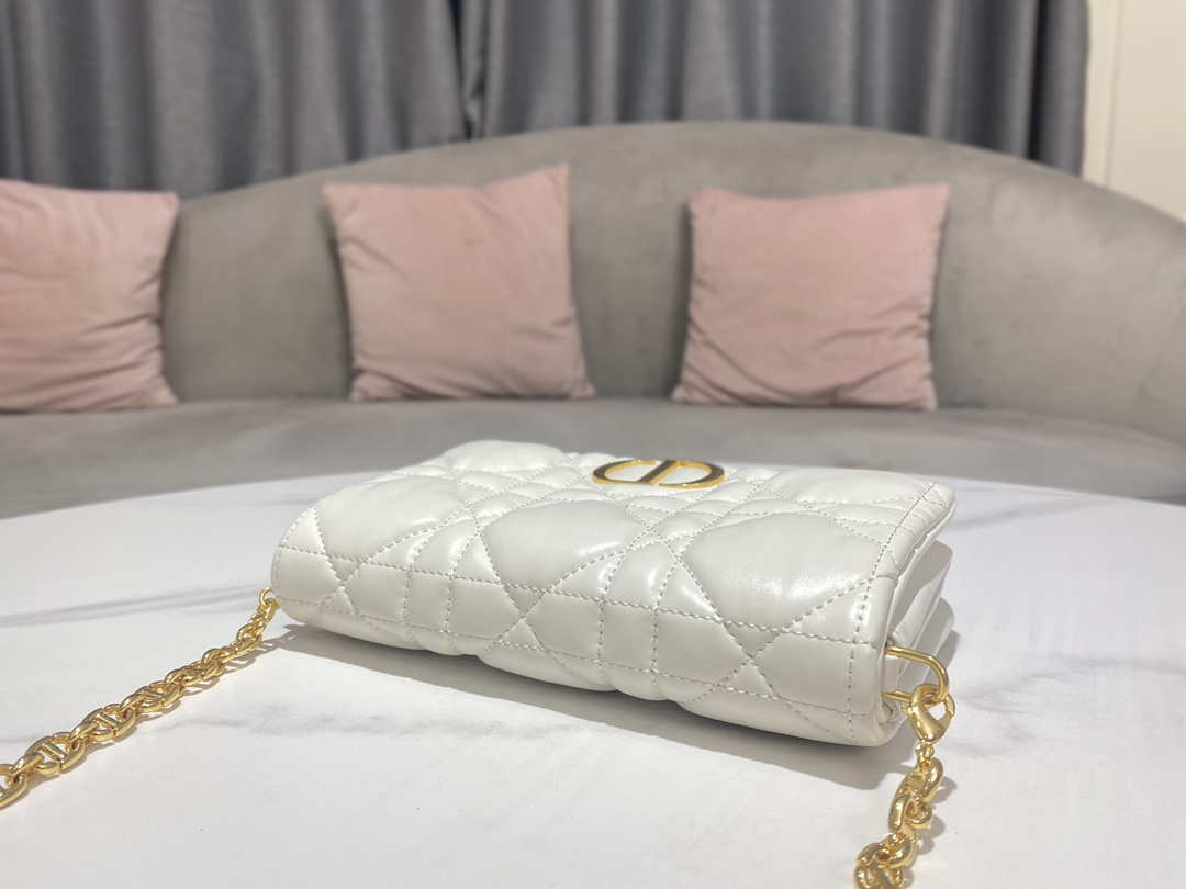 Dior S5135 Caro Macrocannage Pouch Latte Quilted Macrocannage Calfskin - Default Title - View 4