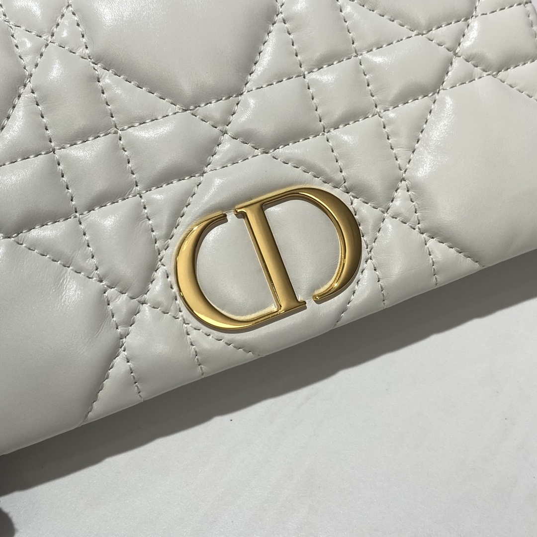 Dior S5135 Caro Macrocannage Pouch Latte Quilted Macrocannage Calfskin - Default Title - View 6