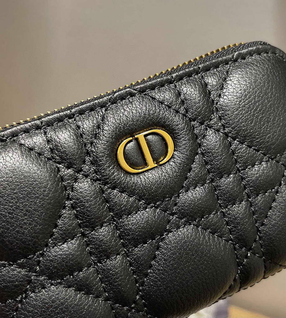 Dior Caro Mini zipper clutch 5087 Black