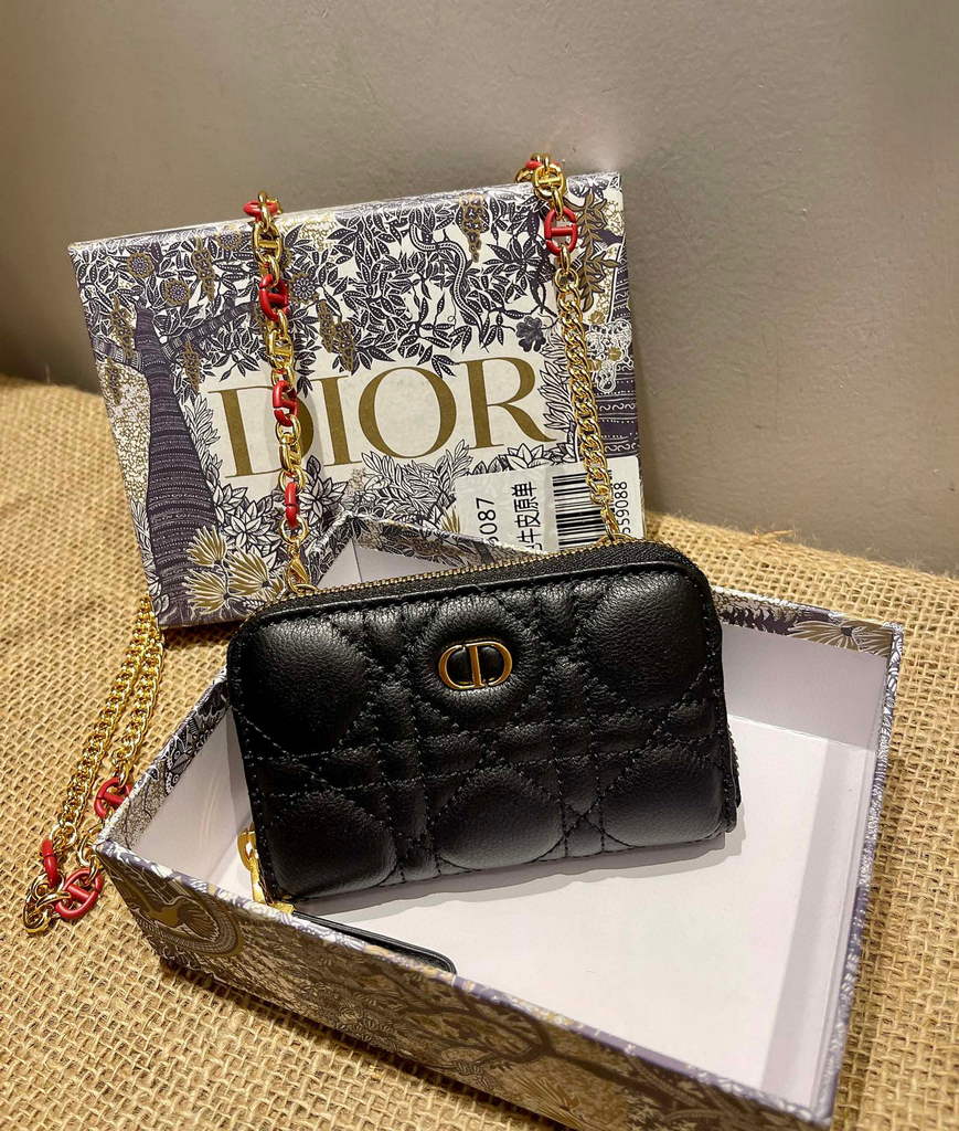 Dior Caro Mini zipper clutch 5087 Black - Default Title - View 5