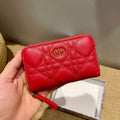 Dior Caro Mini zipper clutch 5087 Red - Default Title - View 1