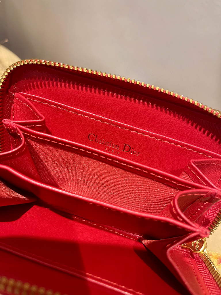 Dior Caro Mini zipper clutch 5087 Red