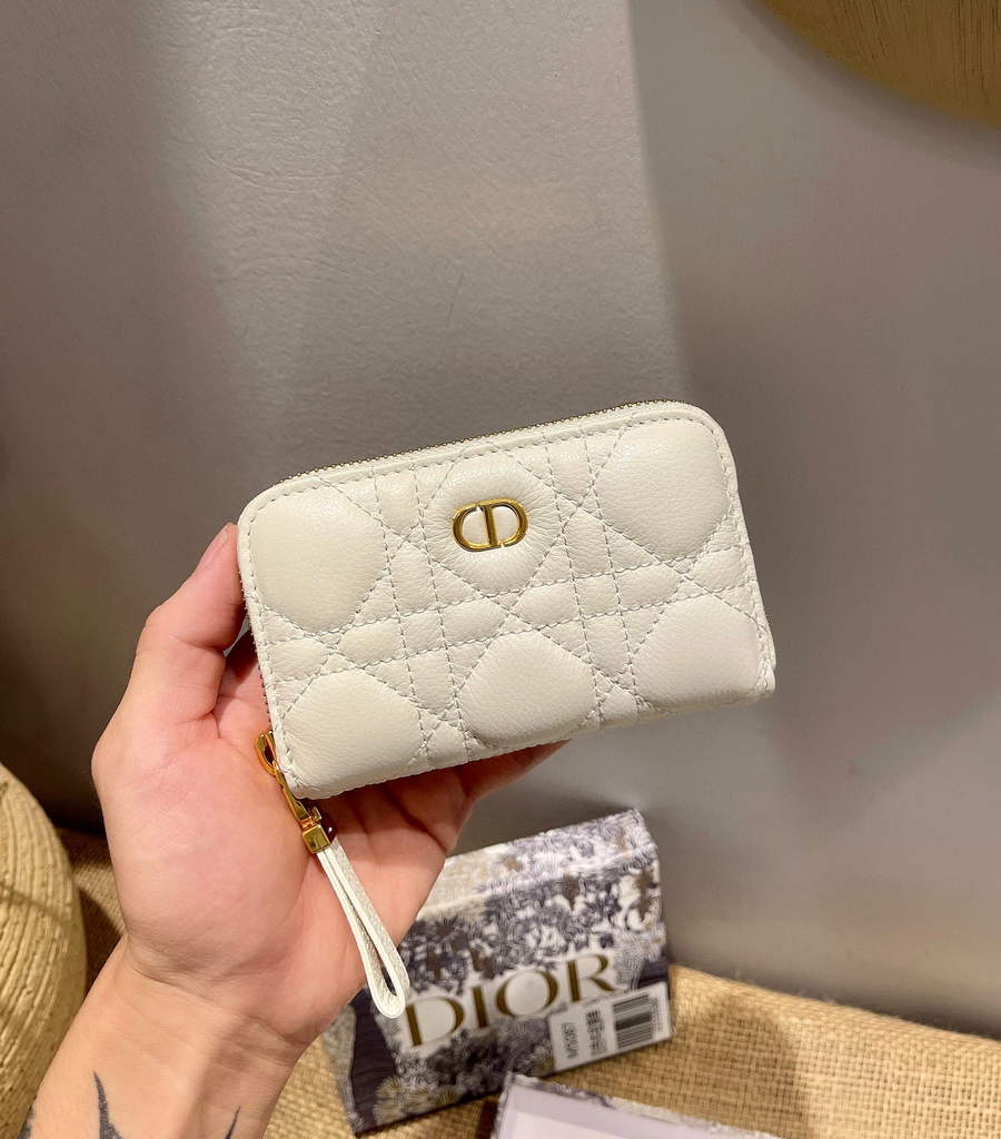 Dior Caro Mini zipper clutch 5087 White - Default Title - View 1