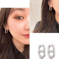 Dior E2113 CD Navy Earrings D99133 - Default Title - View 1
