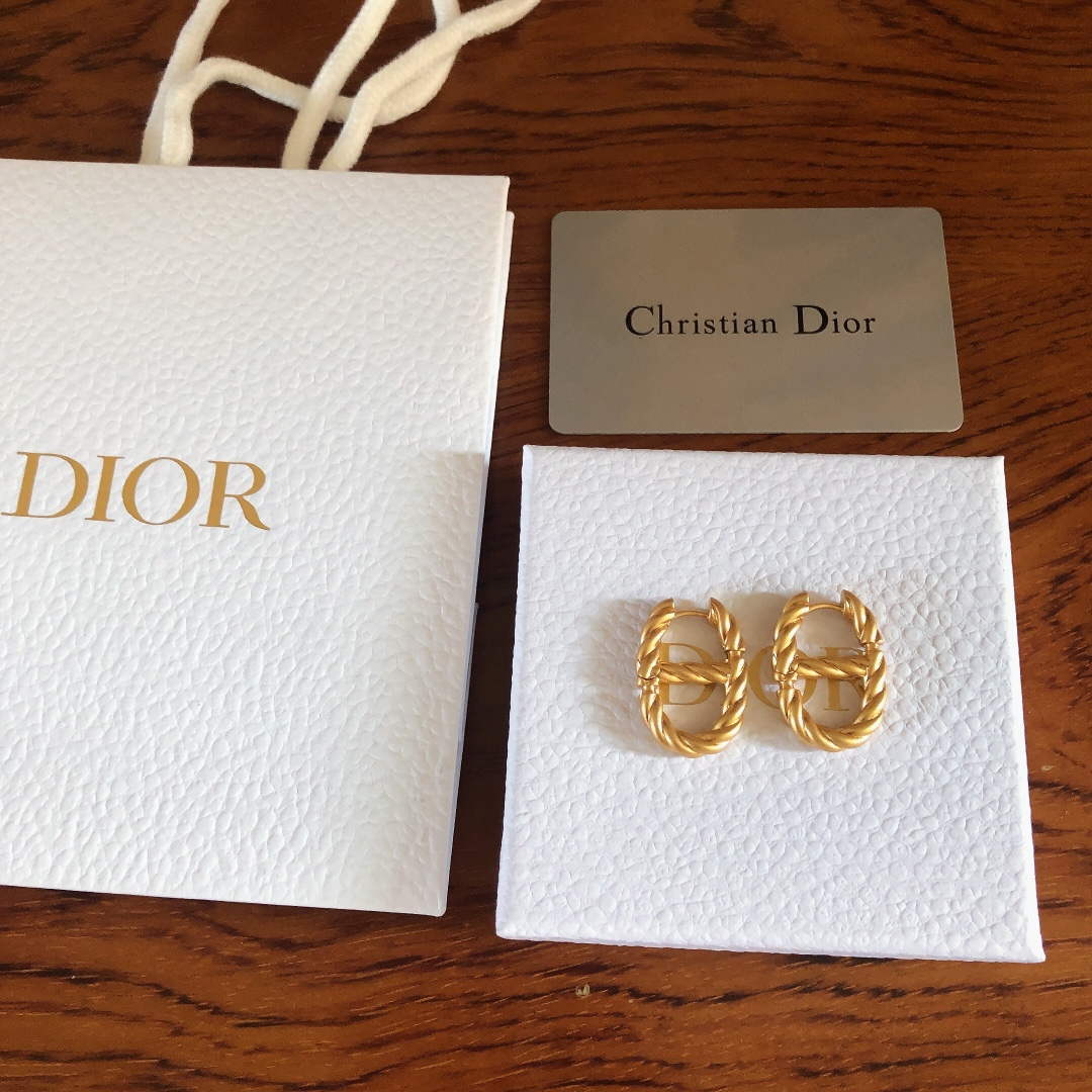 Dior E2134 CD Navy Earrings D99134 - Default Title - View 1