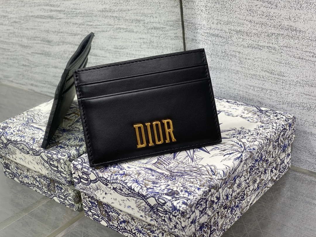 Dior Five-Slot Card Holder S5130 Grained Calfskin D0025 - Default Title - View 1