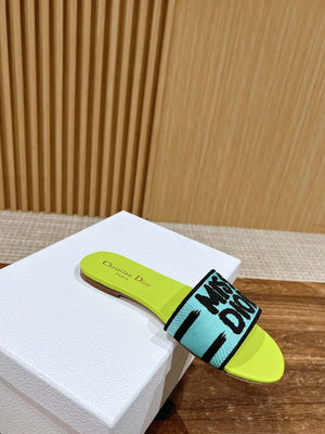 Dior KCO109EZO Dway Slide Embroidered Cotton Miss Dior Allover Motif Shoes D82992 - Euro 35=US 4 - View 3