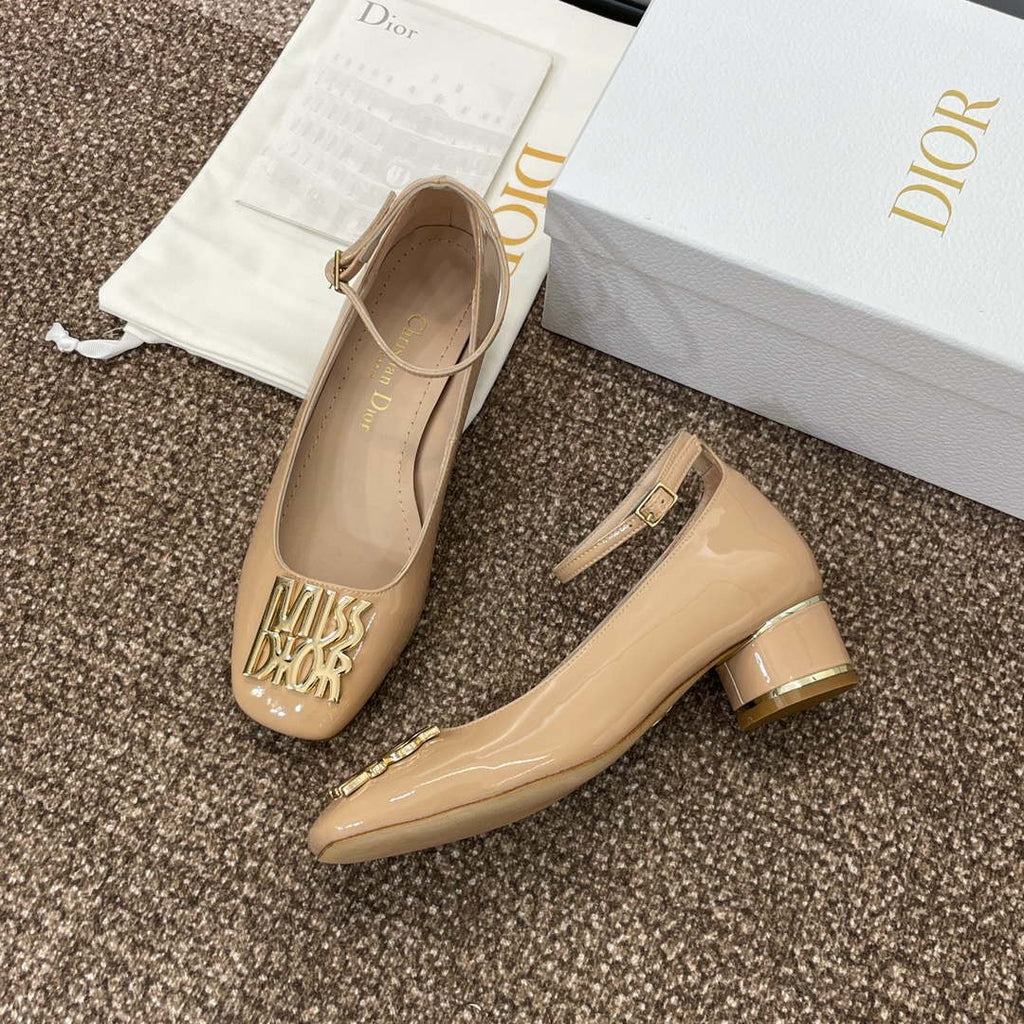 Dior KDV266VNI Miss Dior Pump Apricot Patent Calfskin D82962