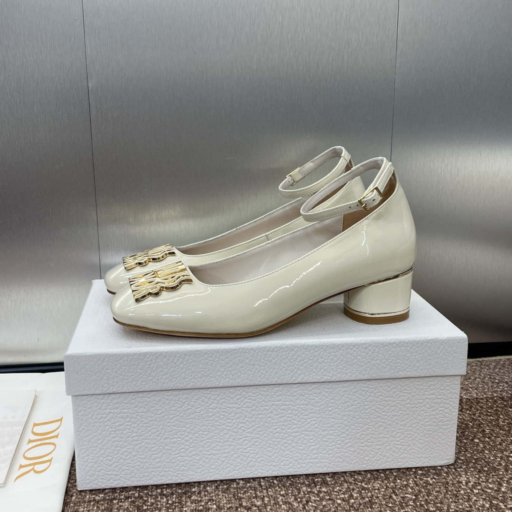 Dior KDV266VNI Miss Dior Pump Beige Patent Calfskin D82961