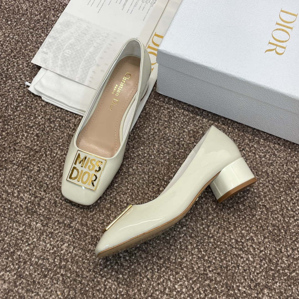 Dior KDV266VNI Miss Dior Pump Beige Patent Calfskin D82965