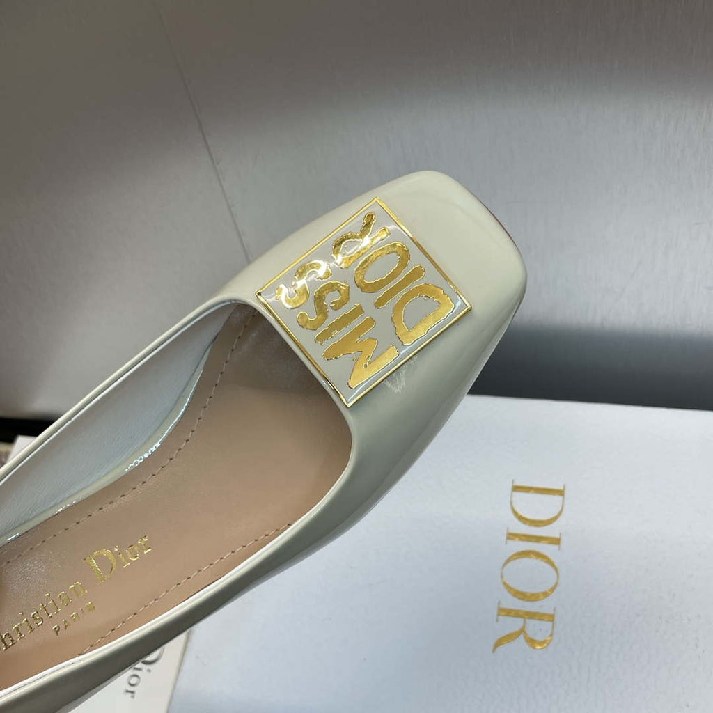 Dior KDV266VNI Miss Dior Pump Beige Patent Calfskin D82965