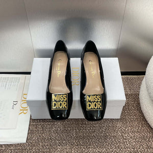 Dior KDV266VNI Miss Dior Pump Black Patent Calfskin D82966 - Euro 35=US 4 - View 1