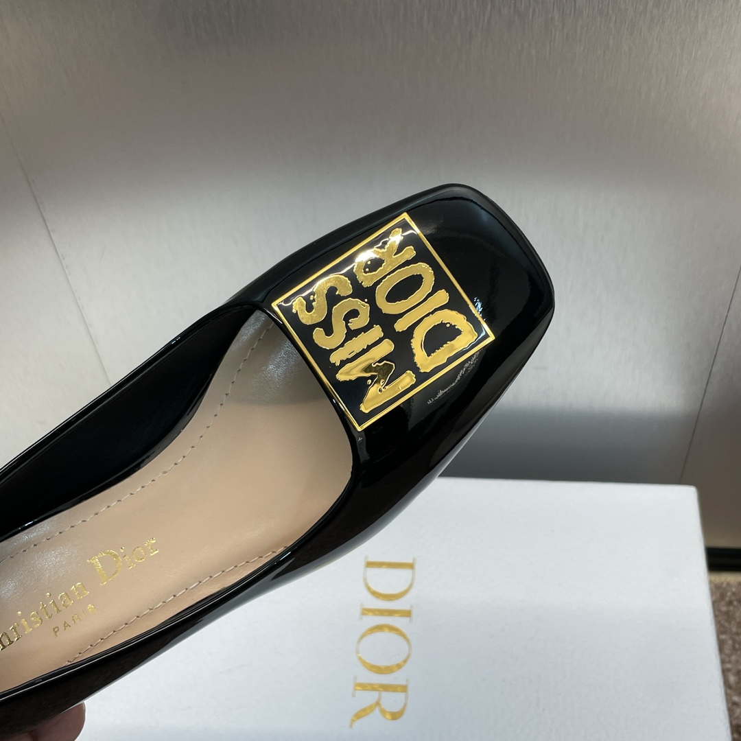Dior KDV266VNI Miss Dior Pump Black Patent Calfskin D82966 - Euro 35=US 4 - View 7