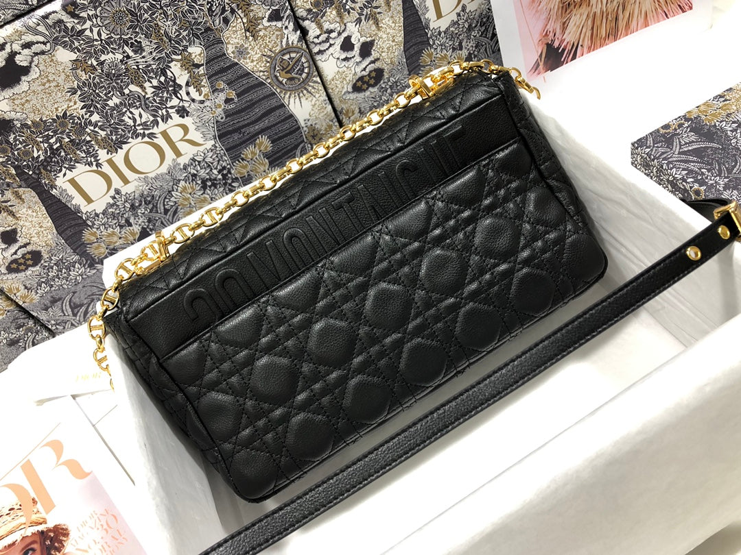 Dio rM9243 Large Caro Bag Calfskin black logo gold - Default Title - View 2