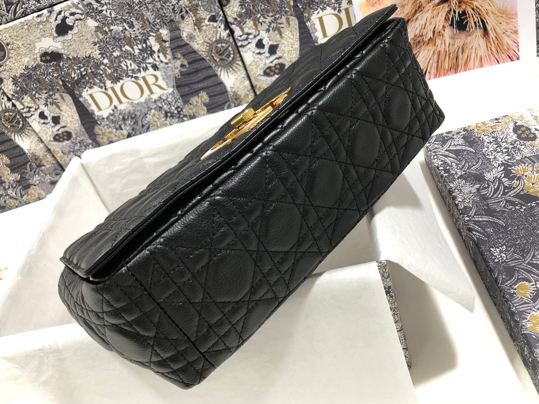 Dio rM9243 Large Caro Bag Calfskin black logo gold - Default Title - View 4