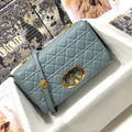 Dior M9243 Large Caro Bag Calfskin Blue - Default Title - View 1