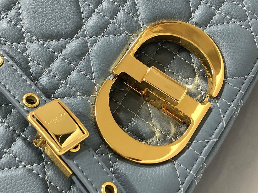 Dior M9243 Large Caro Bag Calfskin Blue - Default Title - View 5