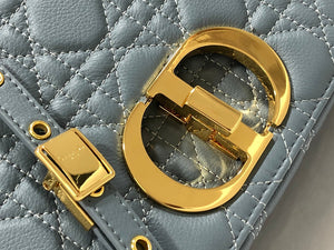 Dior M9243 Large Caro Bag Calfskin Blue - Default Title - View 5