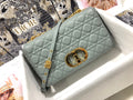 Dior M9243 Large Caro Bag Calfskin Gray