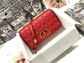 Dior M9243 Large Caro Bag  Calfskin Red Gold