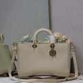 Dior M1152 Large Lady D-Sire My ABCDior Bag Beige Bull Leather - Default Title - View 1
